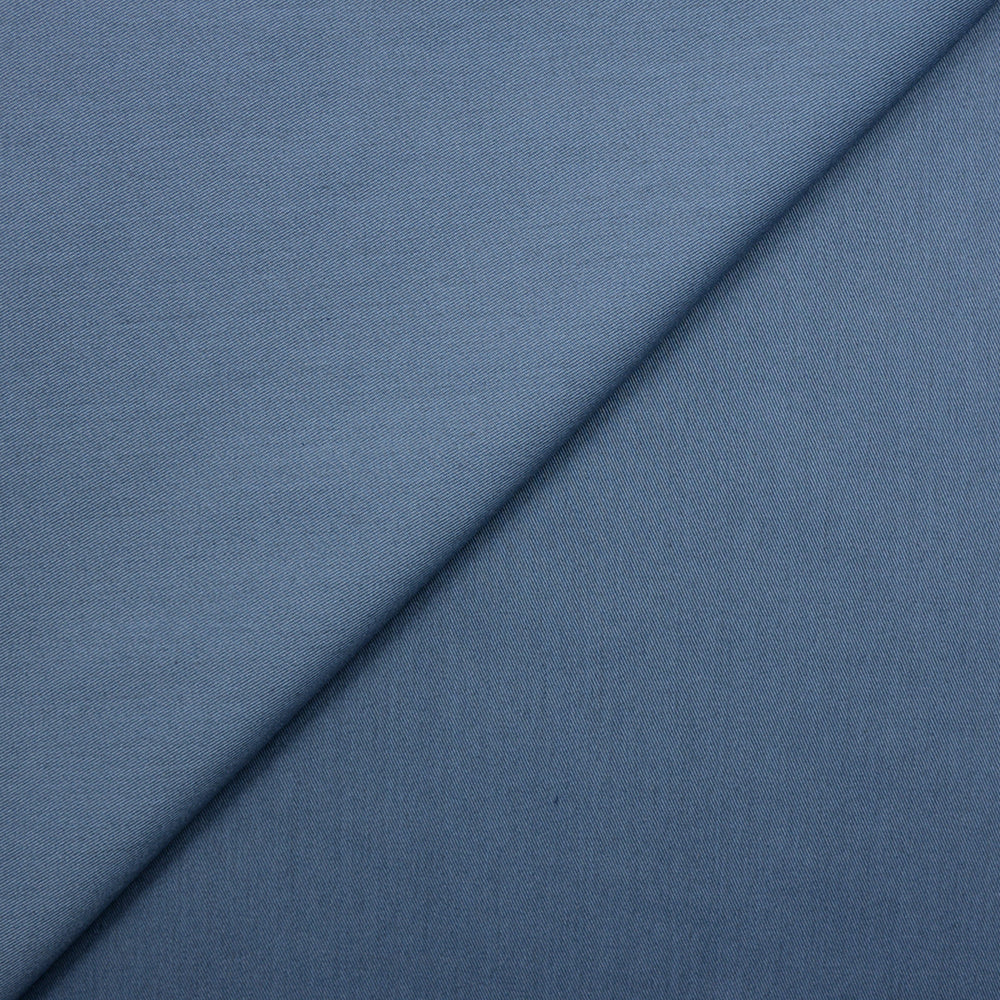Gabardine polycoton sergé bleu polaire foncé