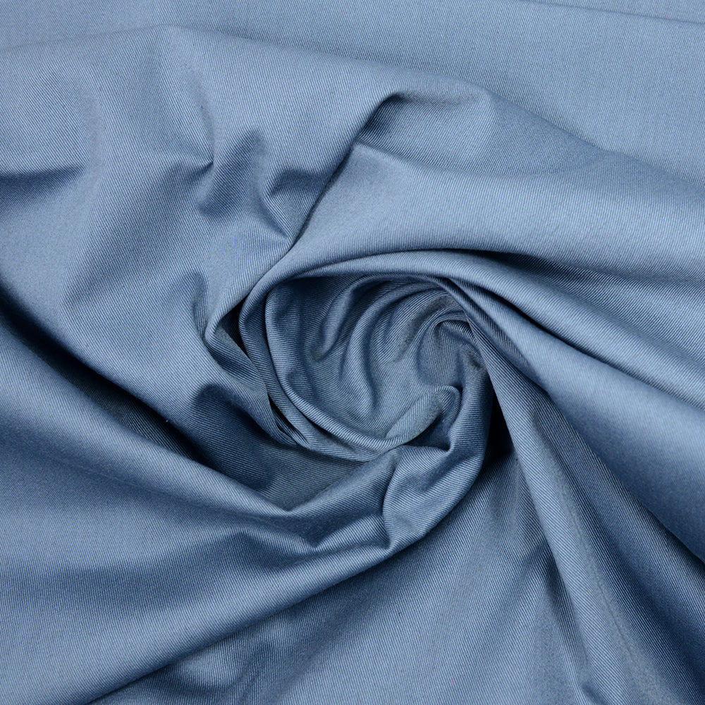 Gabardine polycoton sergé bleu polaire foncé - Image 2