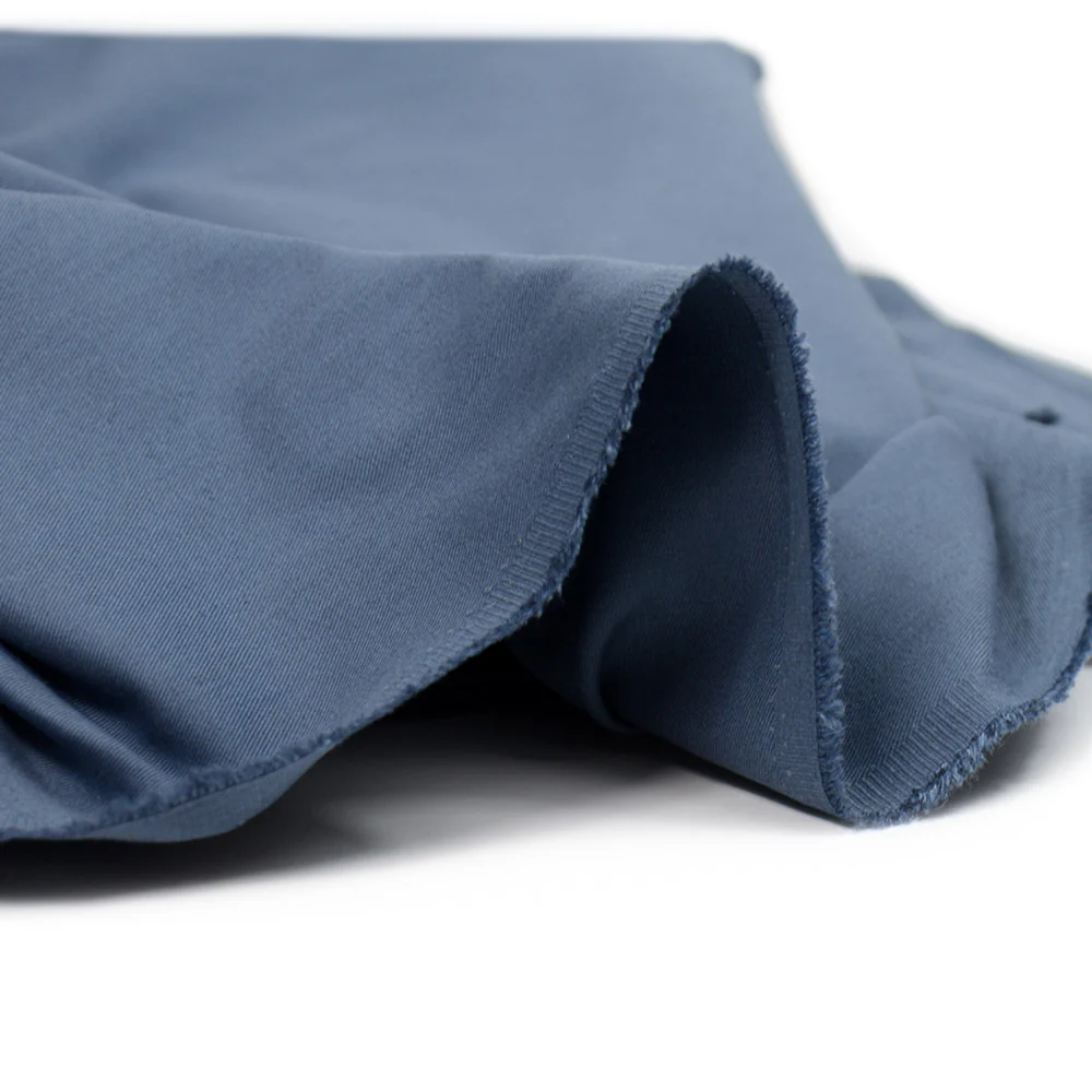Gabardine polycoton sergé bleu polaire foncé - Image 4
