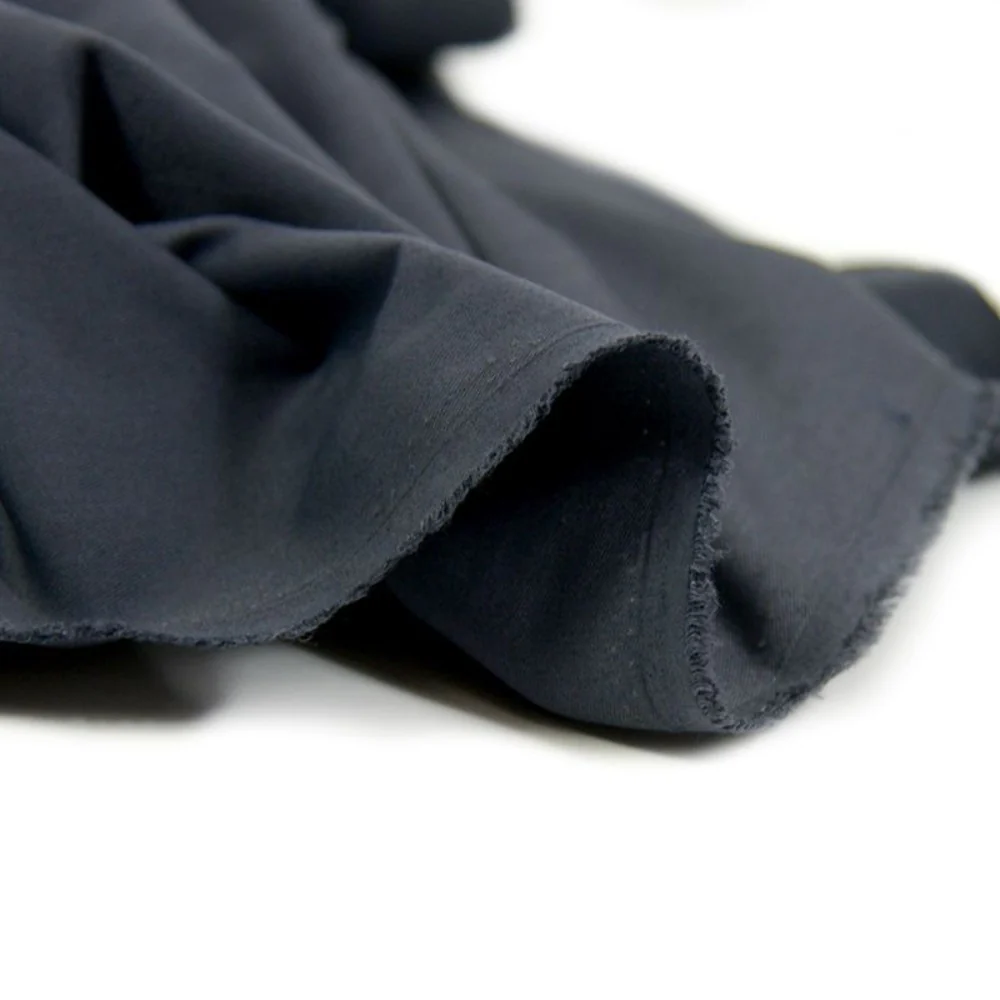 Gabardine polycoton sergé gris foncé - Image 4