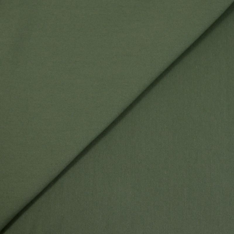 Gabardine polycoton sergé kaki