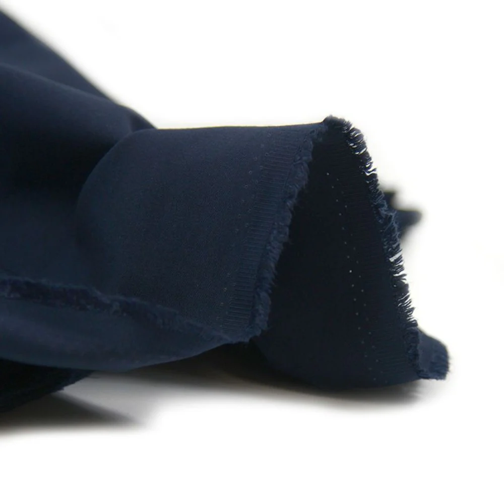 Gabardine polycoton sergé marine - Image 4