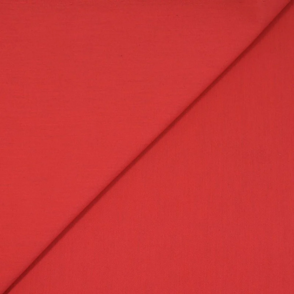 Gabardine polycoton sergé rouge