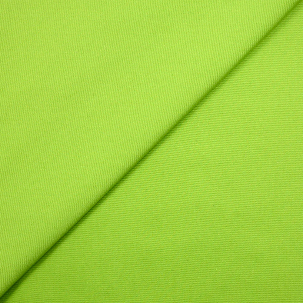 Gabardine polycoton sergé vert pomme