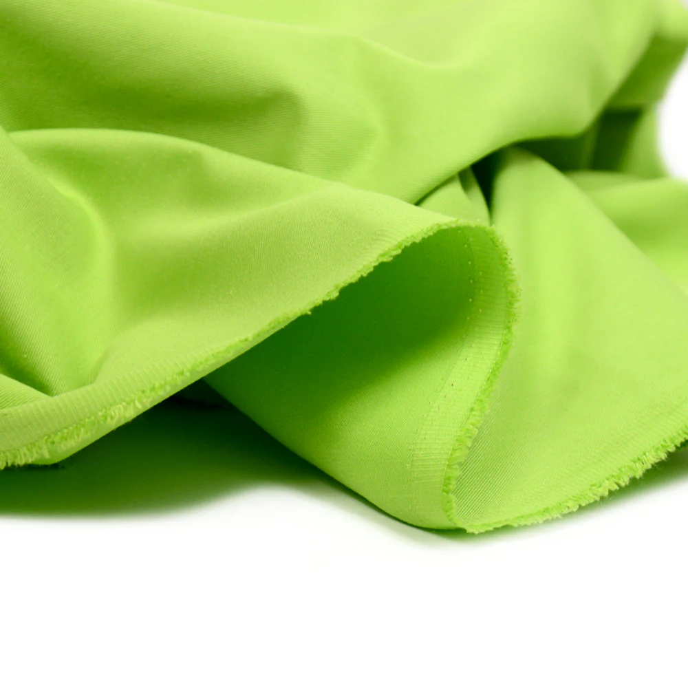 Gabardine polycoton sergé vert pomme - Image 4