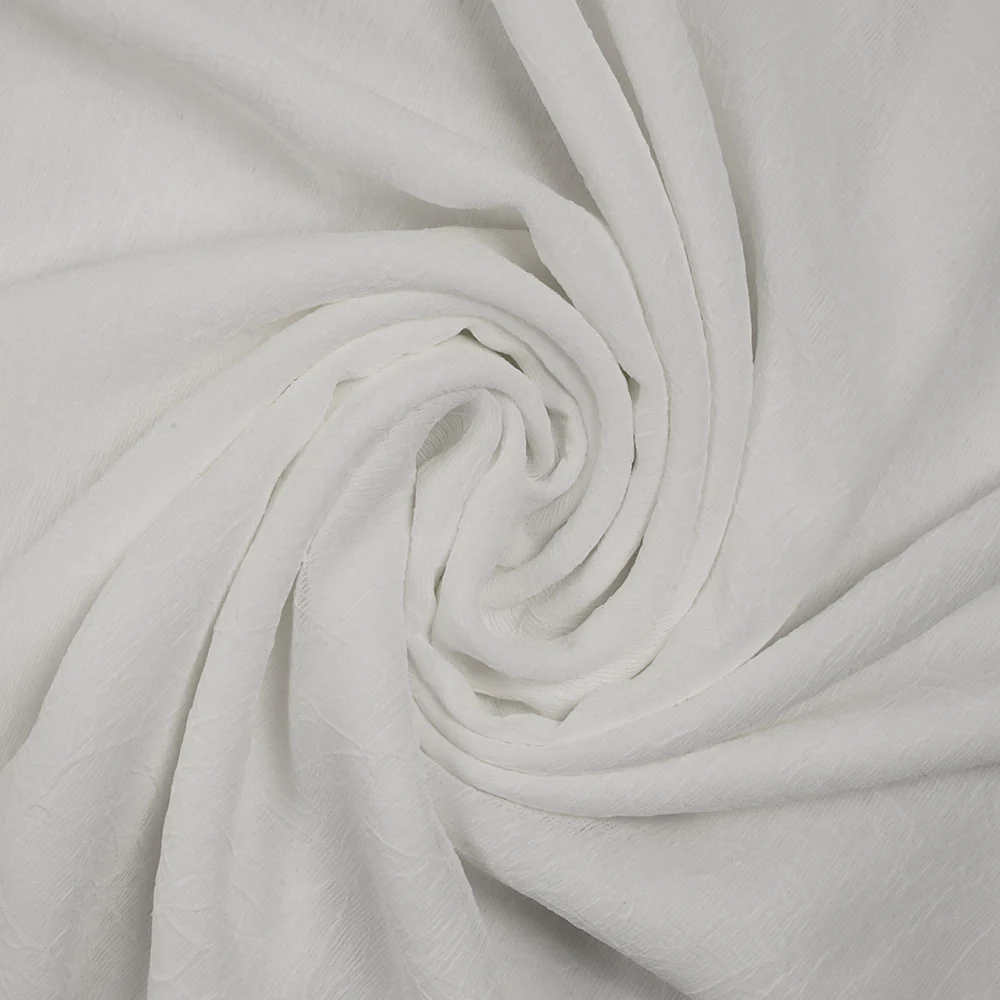 Gaze de polyester froissée blanc - Image 2