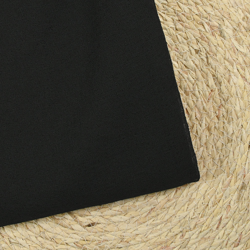 Gaze de polyester unie noir