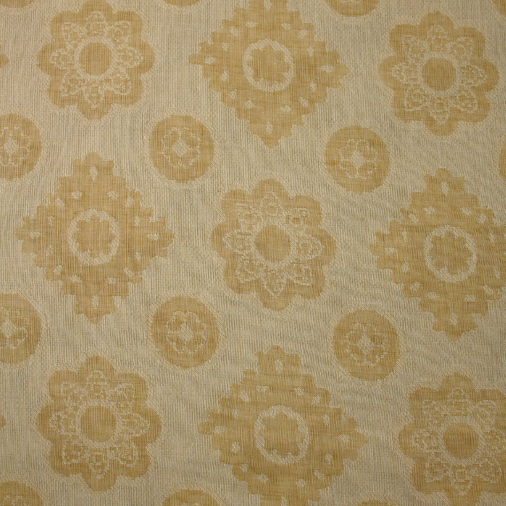 Jacquard 100% lin fleurs de Provence beige - Image 4