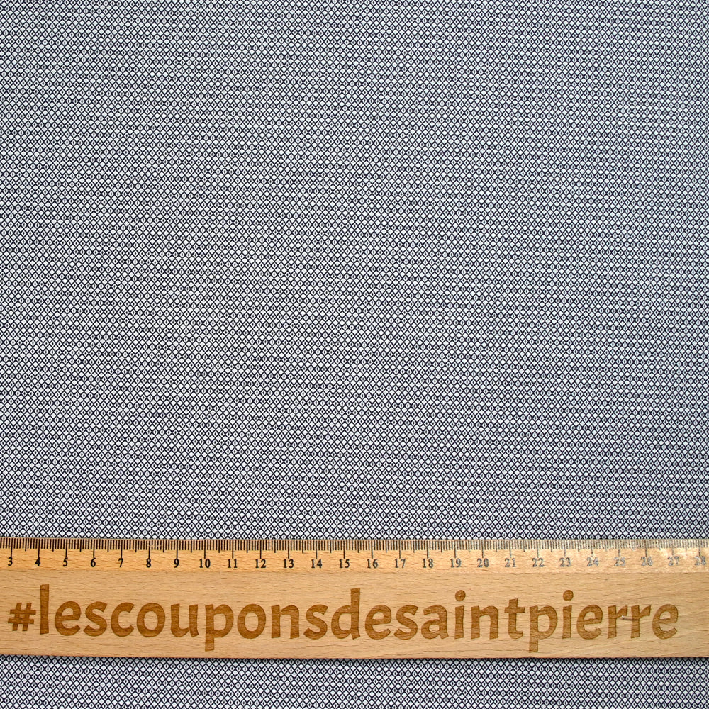 Jacquard de coton losange marine - Image 3