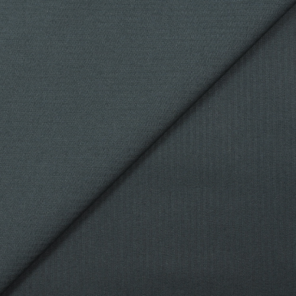 Jacquard de coton rayé ton sur ton bleu pétrole