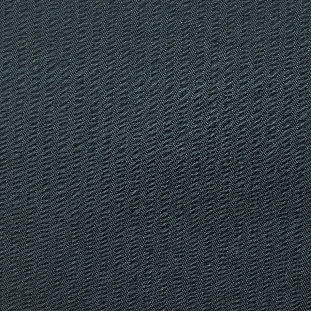 Jacquard de coton rayé ton sur ton bleu pétrole - Image 4