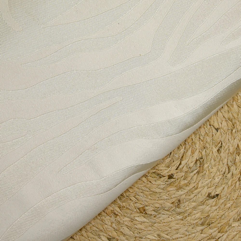 Jacquard polyviscose dunes de sables écru ton sur ton