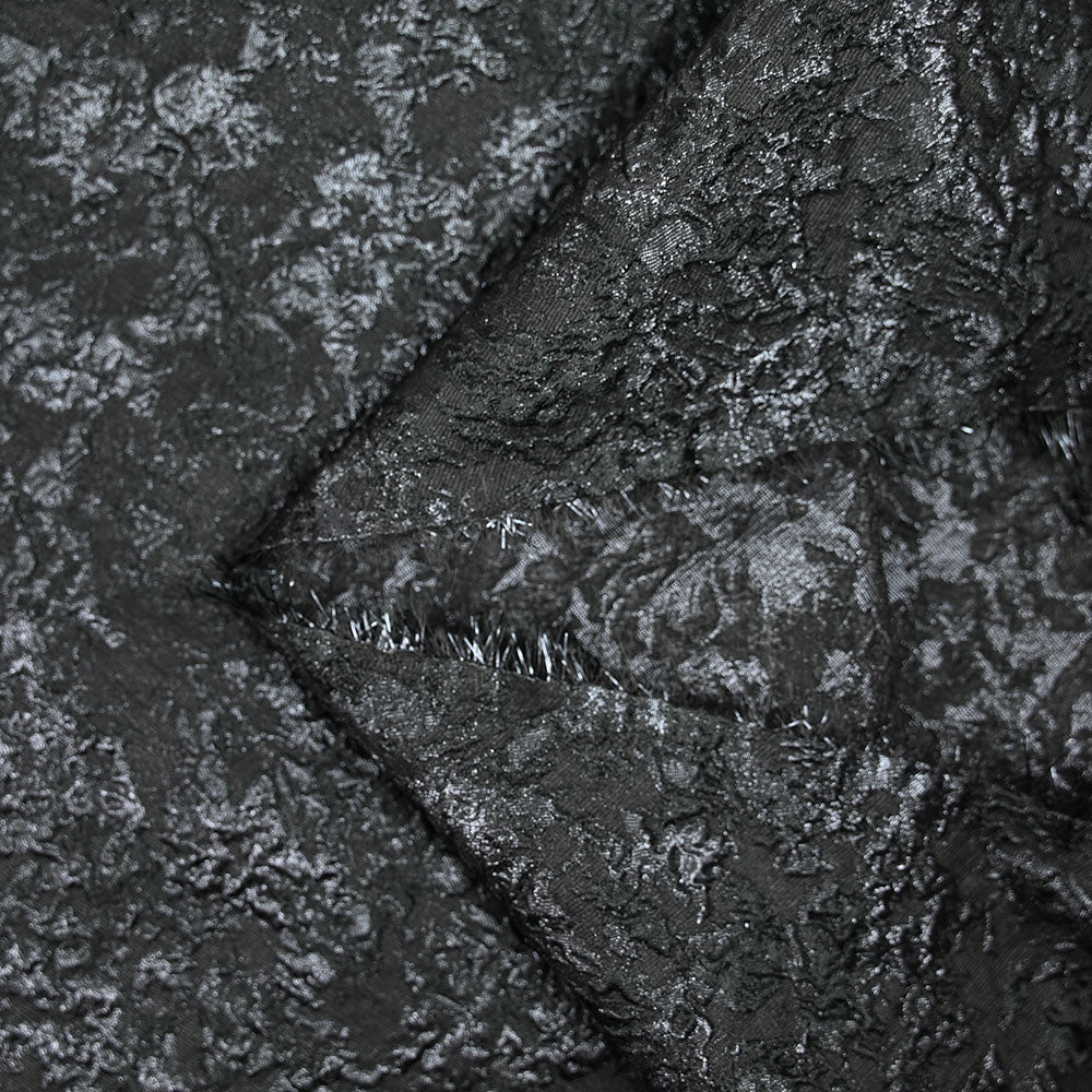 Jacquard soie et polyester rose en tourbillon noir - Image 3