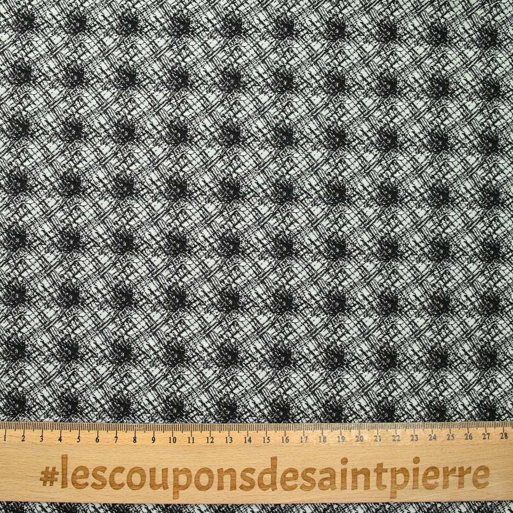 Jacquard polyviscose abstrait fond noir - Image 3