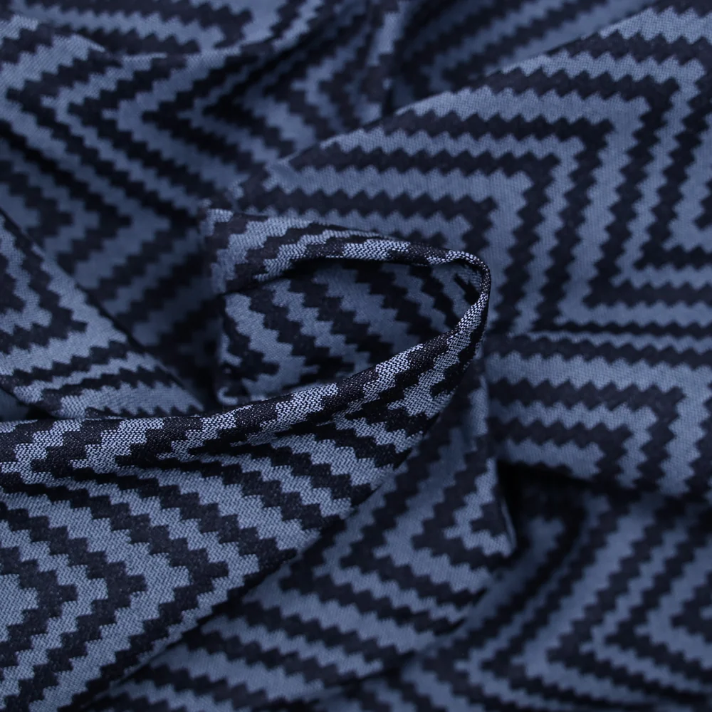Jacquard polyviscose chevron fond marine - Image 2