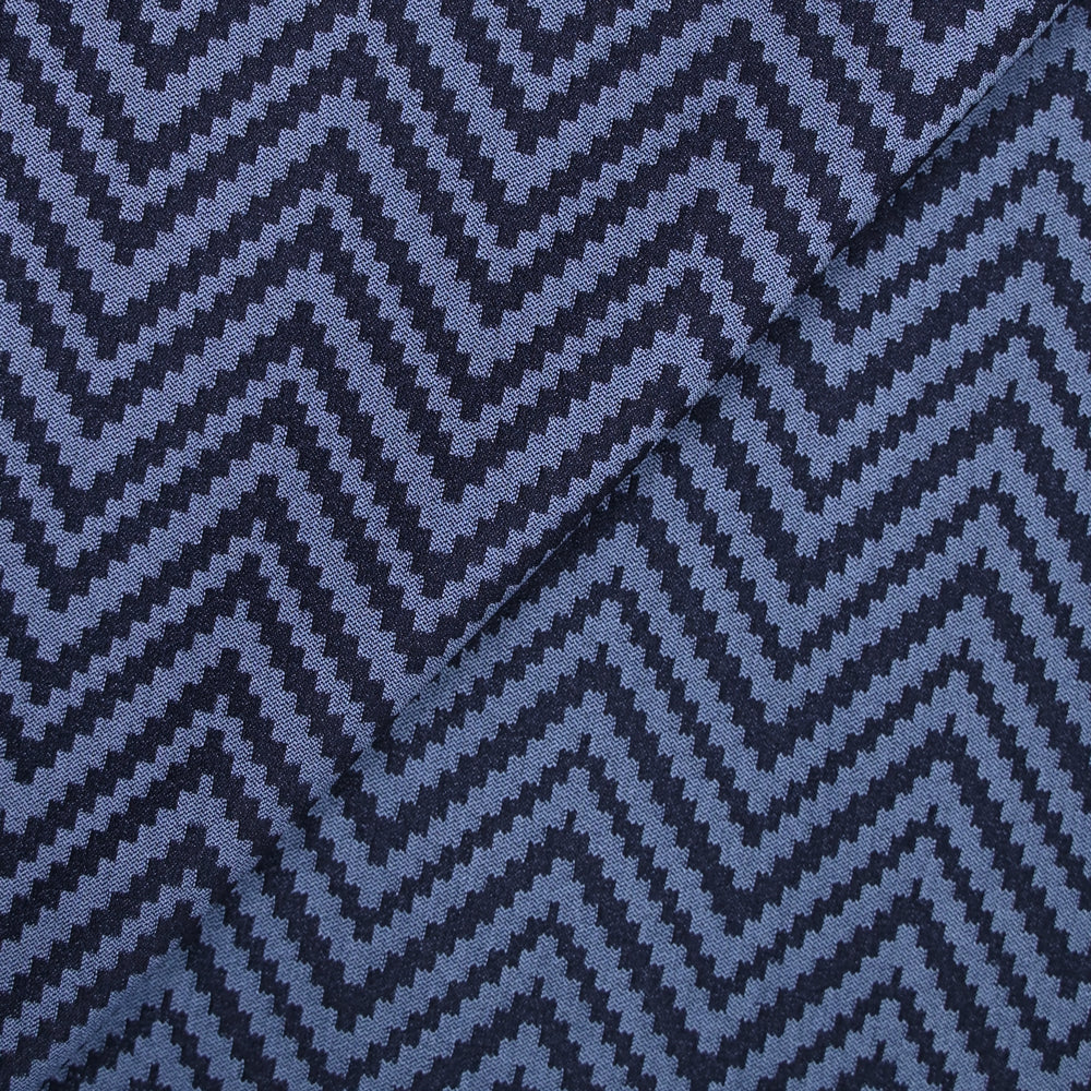 Jacquard polyviscose chevron fond marine - Image 4