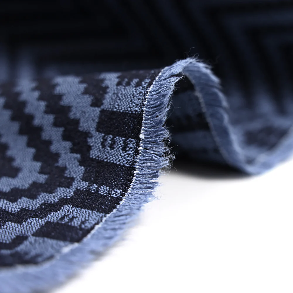 Jacquard polyviscose chevron fond marine - Image 6