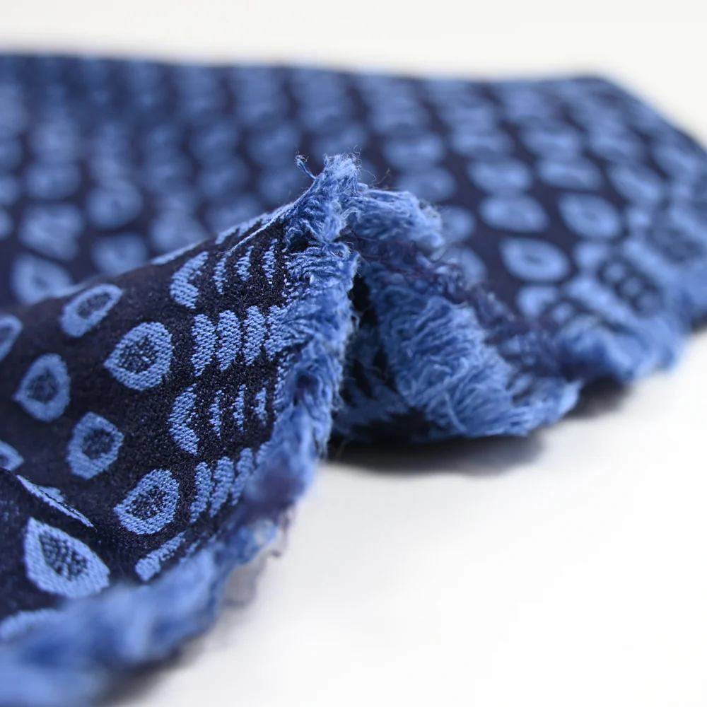 Jacquard polyviscose goutte d'eau fond marine - Image 7