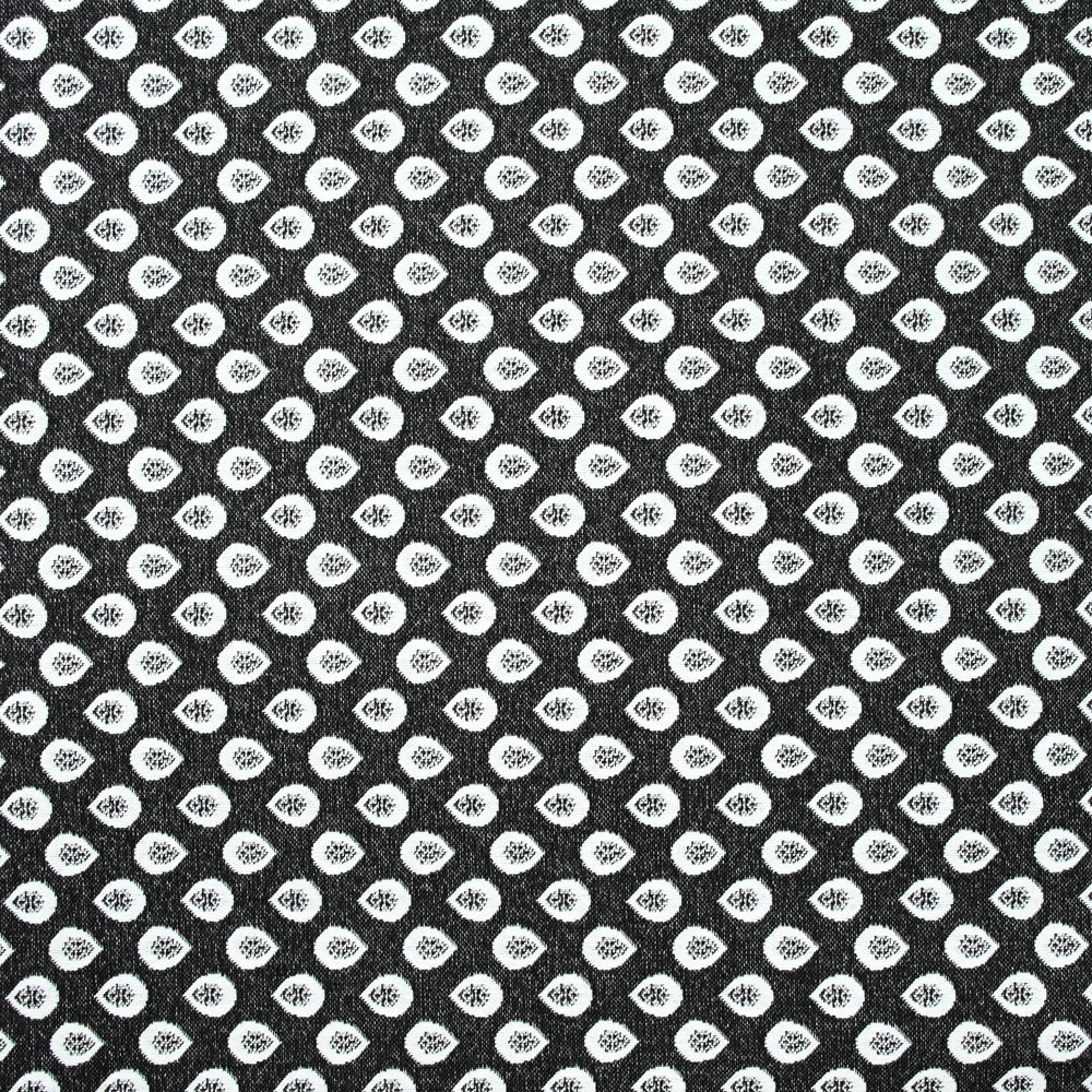 Jacquard polyviscose goutte d'eau fond noir - Image 4