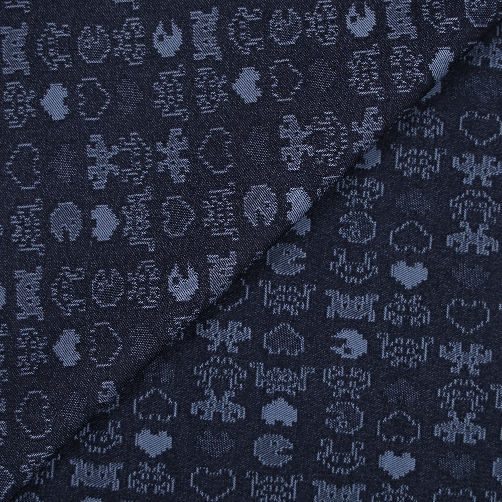 Jacquard polyviscose pacman fond marine - Image 5