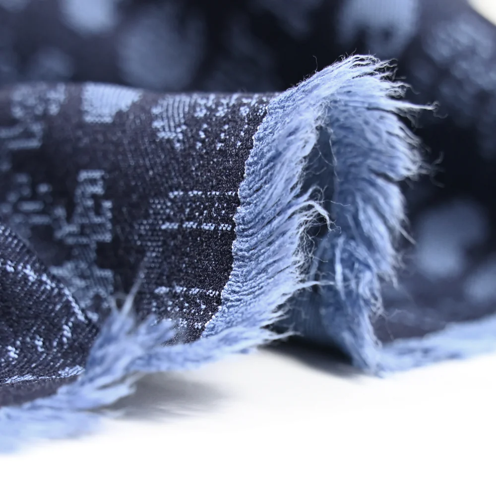 Jacquard polyviscose pacman fond marine - Image 7