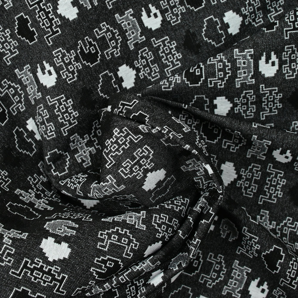 Jacquard polyviscose pacman fond noir - Image 2