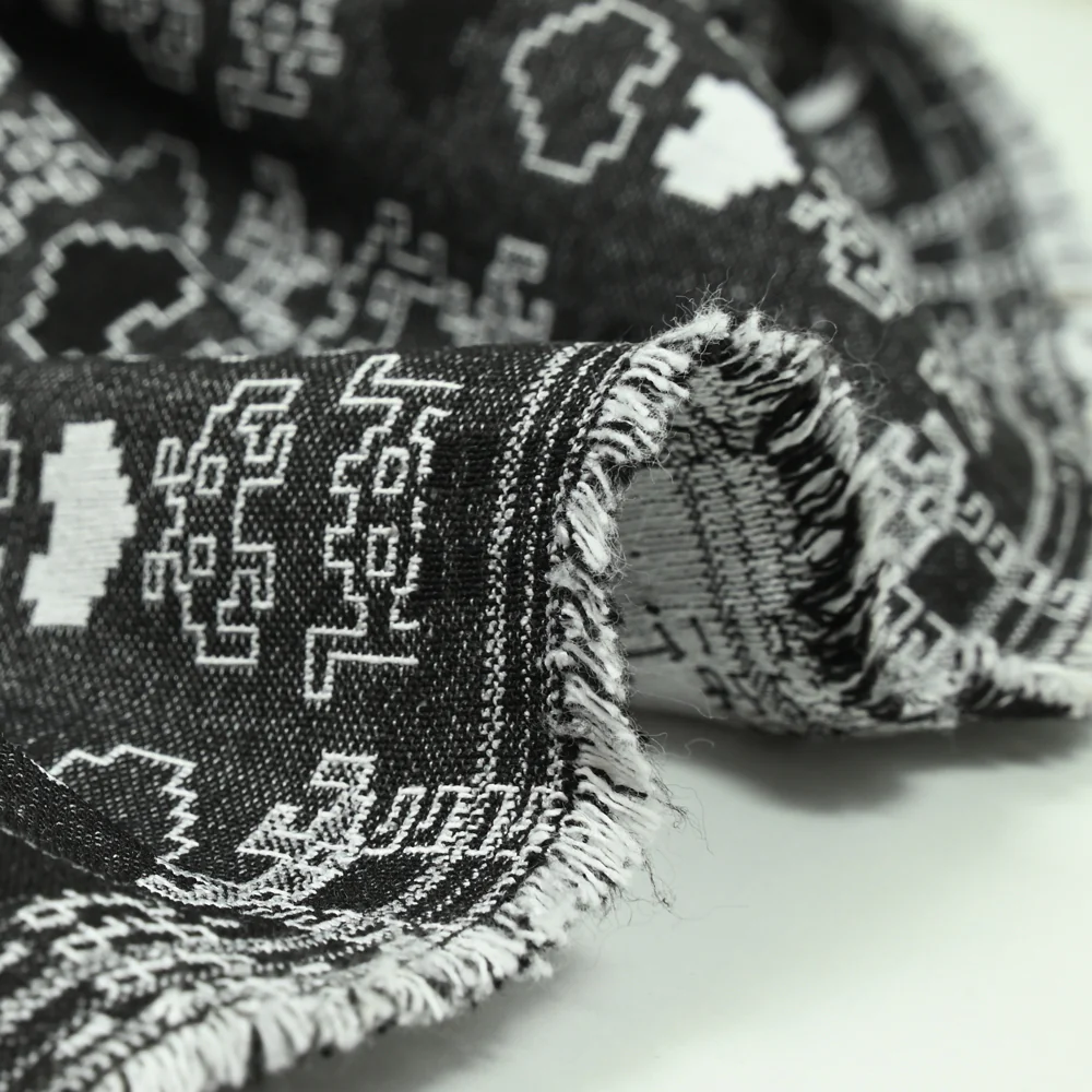 Jacquard polyviscose pacman fond noir - Image 4