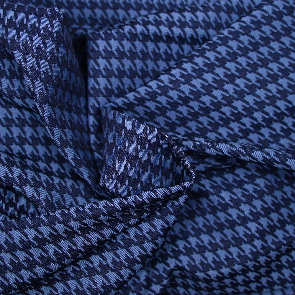 Jacquard polyviscose pied de poule marine - Image 2