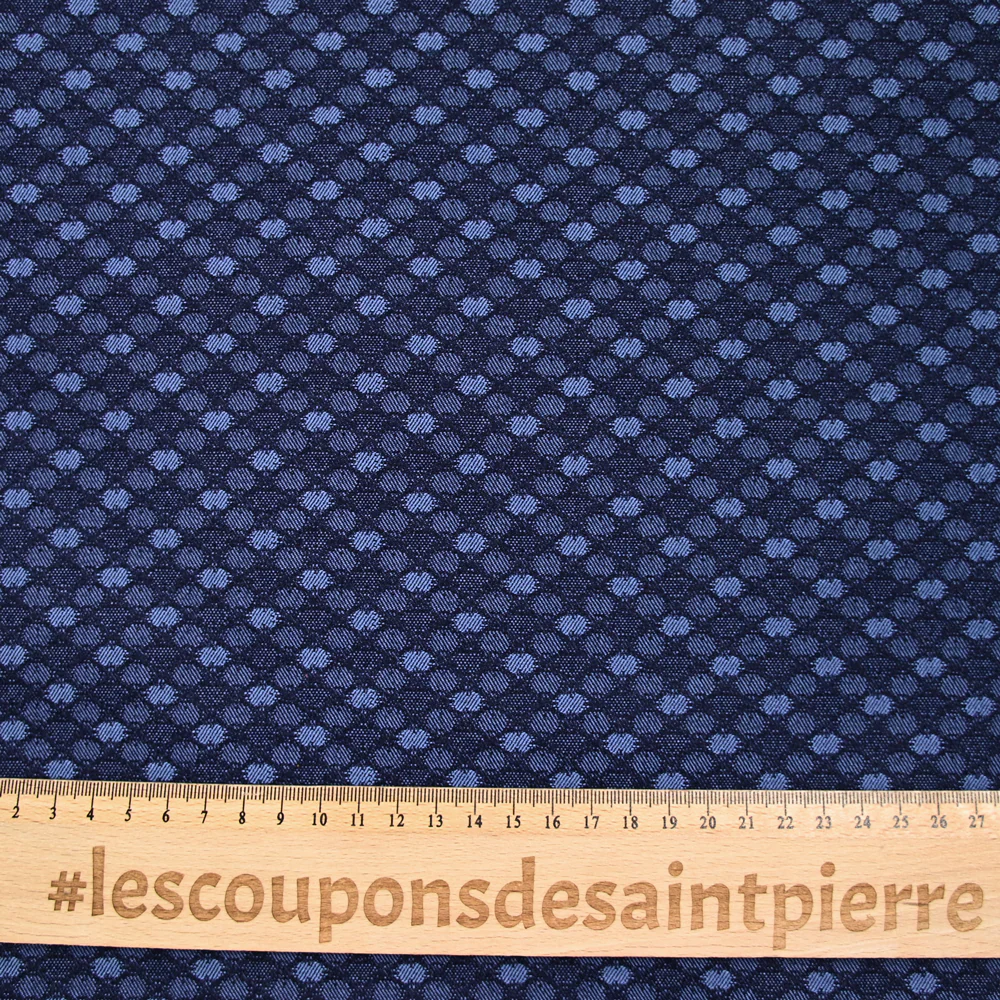 Jacquard polyviscose symphonie fond marine - Image 3
