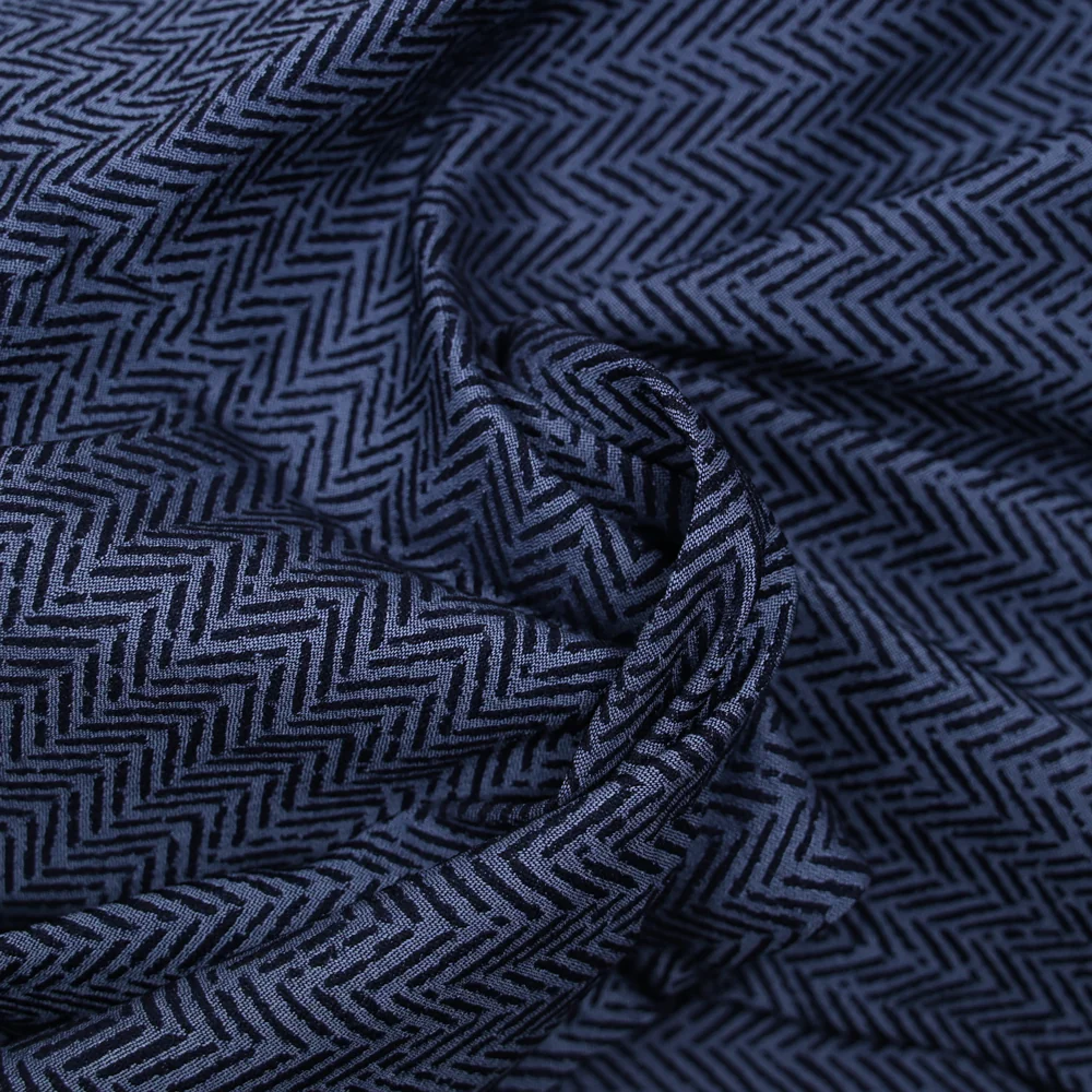 Jacquard polyviscose trait fond marine - Image 2
