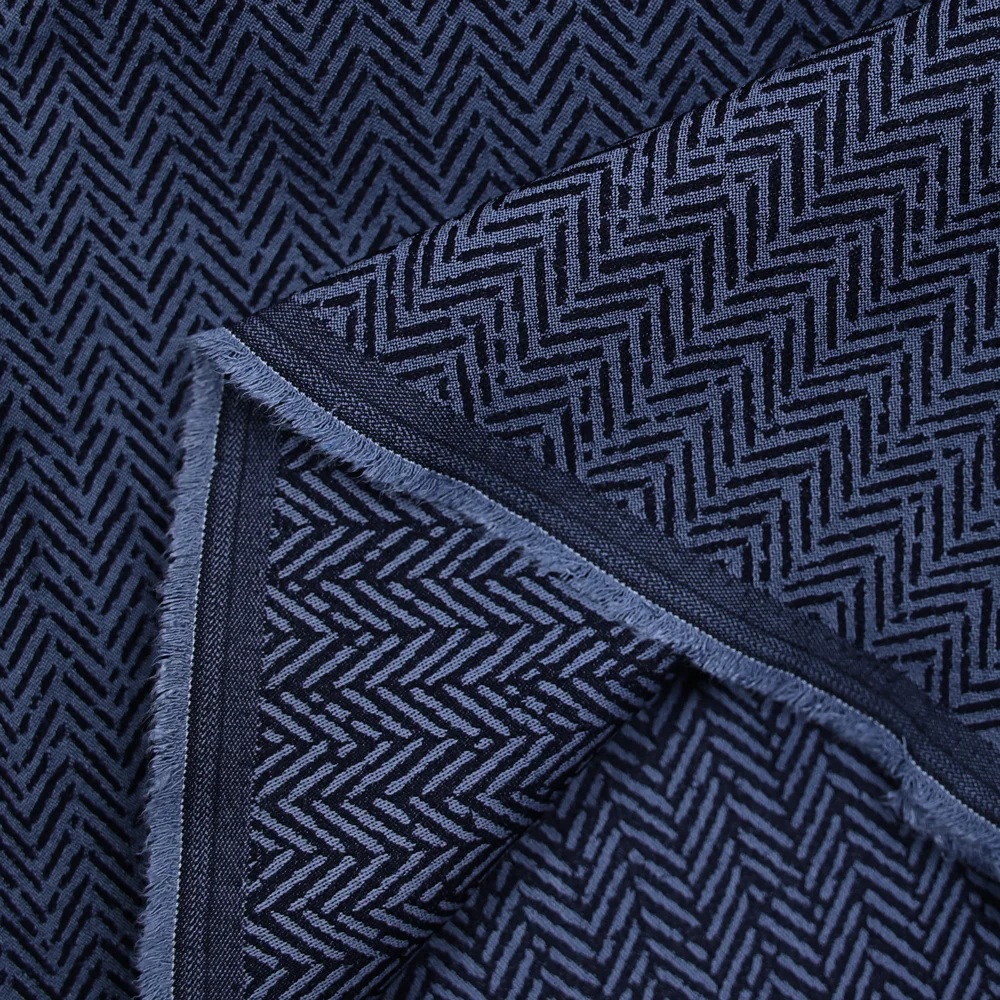 Jacquard polyviscose trait fond marine - Image 4