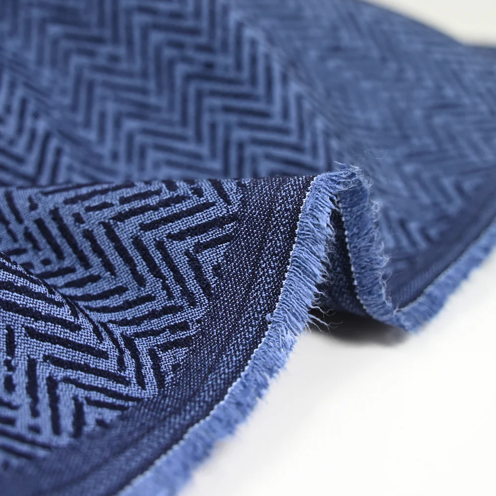 Jacquard polyviscose trait fond marine - Image 5