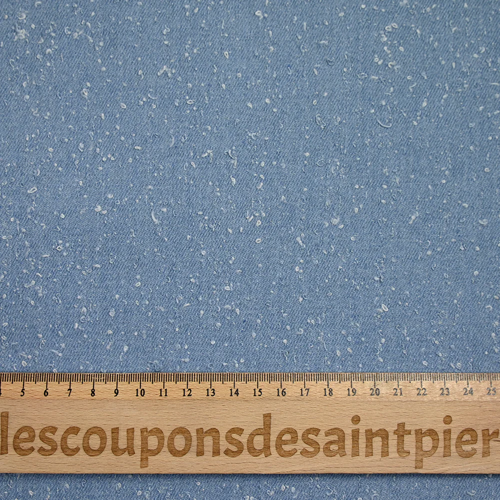 Jean's polycoton moucheté fond bleu clair - Image 4