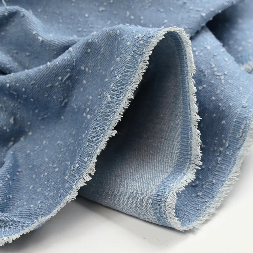 Jean's polycoton moucheté fond bleu clair - Image 5