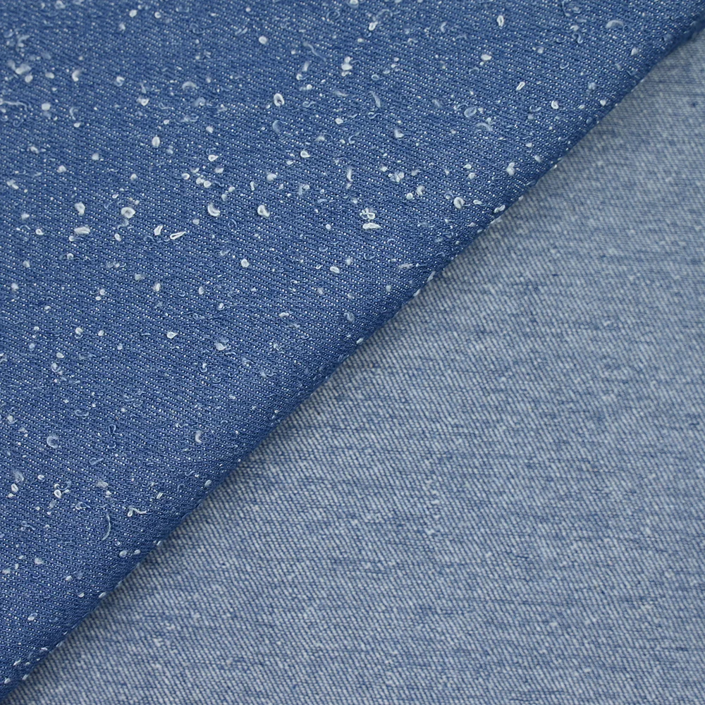 Jean's polycoton moucheté fond bleu moyen