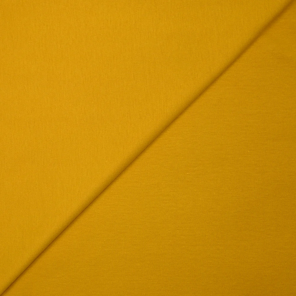 Jersey bord-côte tubulaire jaune soleil