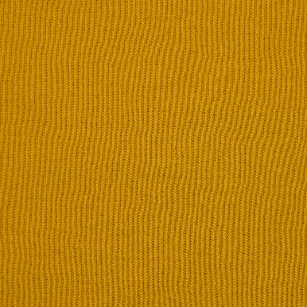 Jersey bord-côte tubulaire jaune soleil - Image 3