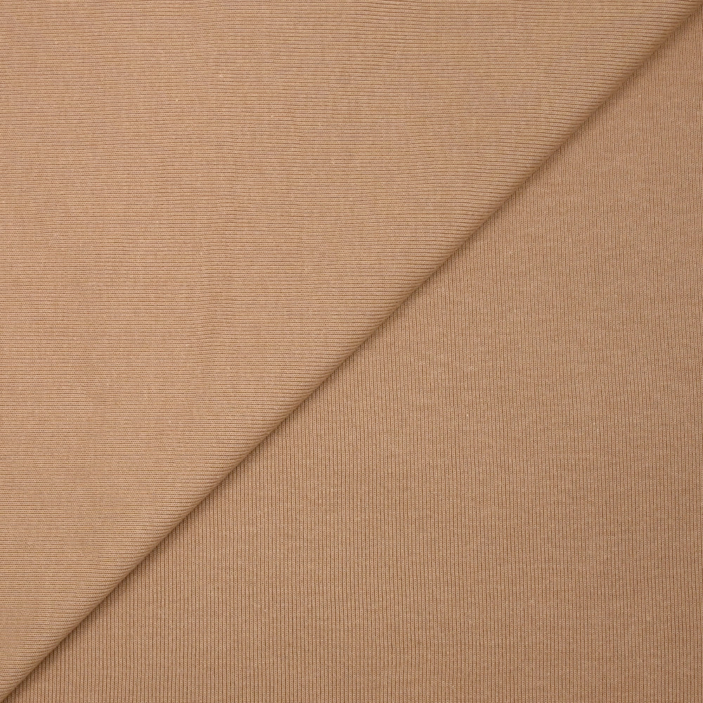 Jersey bord-côte tubulaire lourd beige