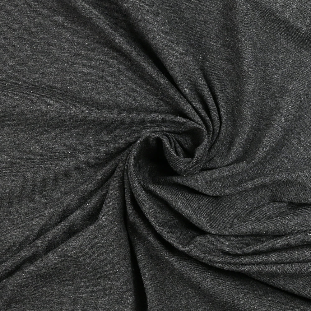 Jersey coton Bio anthracite chiné - Image 2
