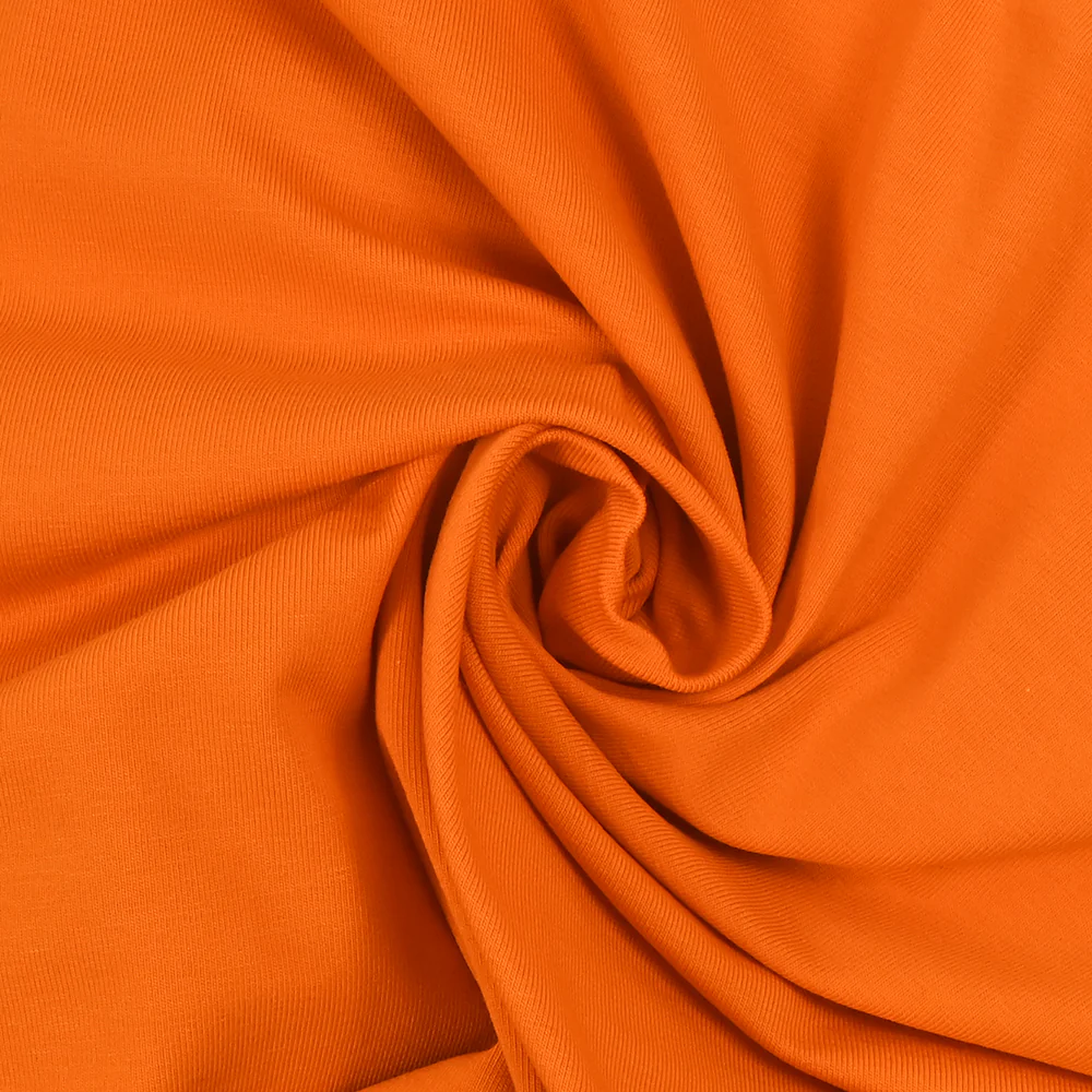 Jersey coton Bio orange - Image 2