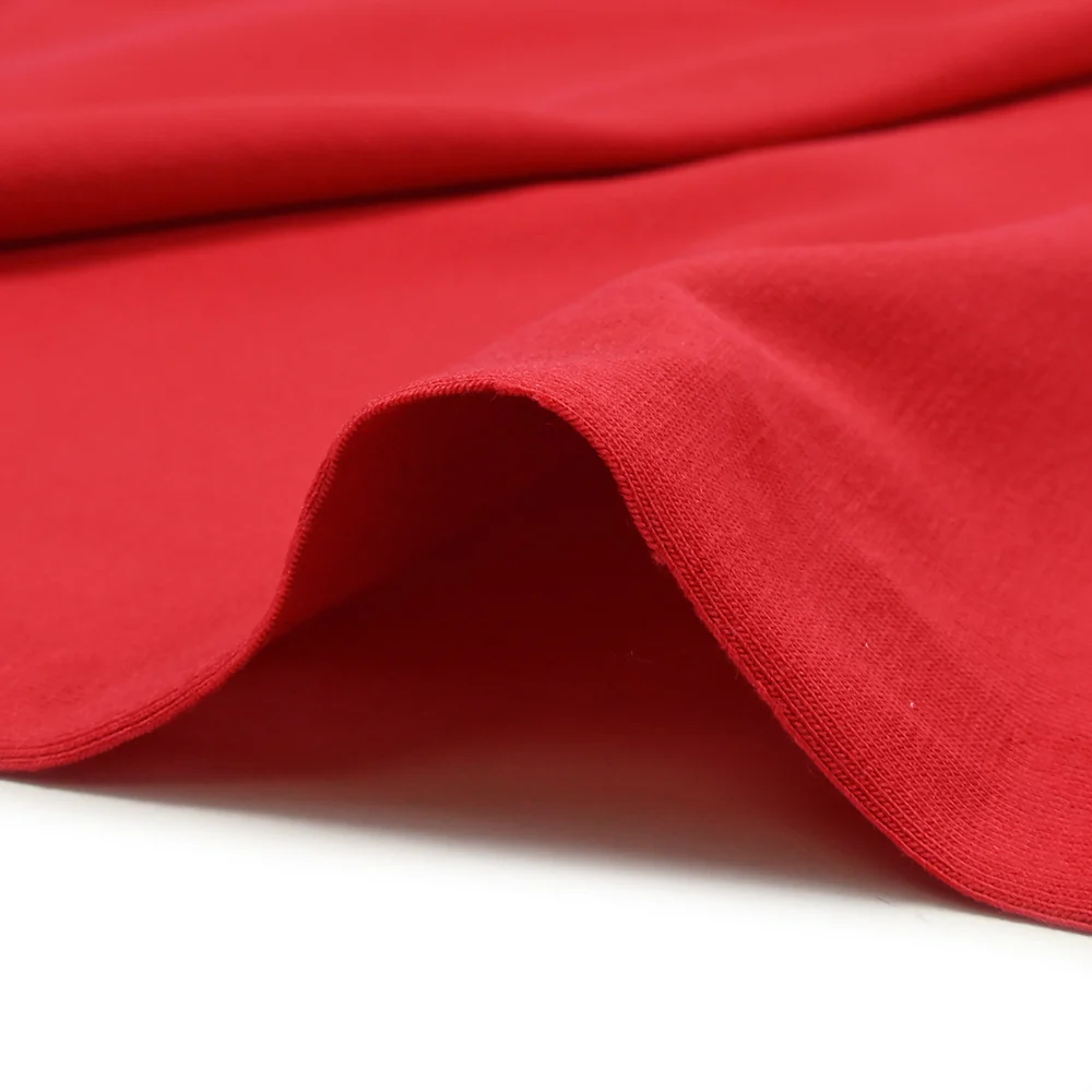 Jersey coton Bio rouge - Image 5