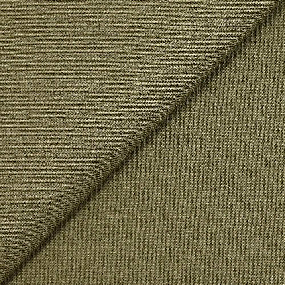 Jersey coton Bio vert olive - Image 3