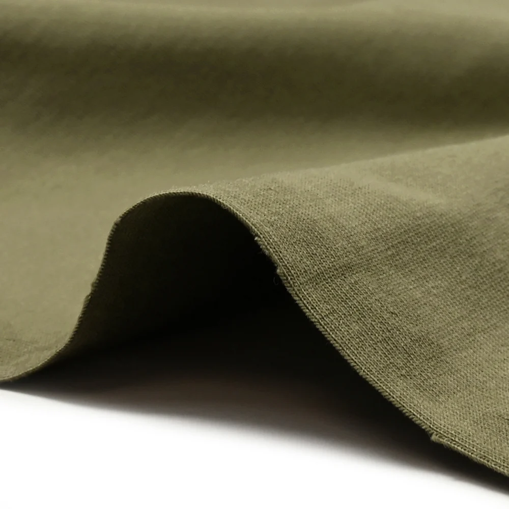 Jersey coton Bio vert olive - Image 5