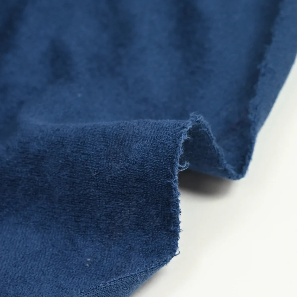 Jersey de coton éponge fin bleu - Image 4