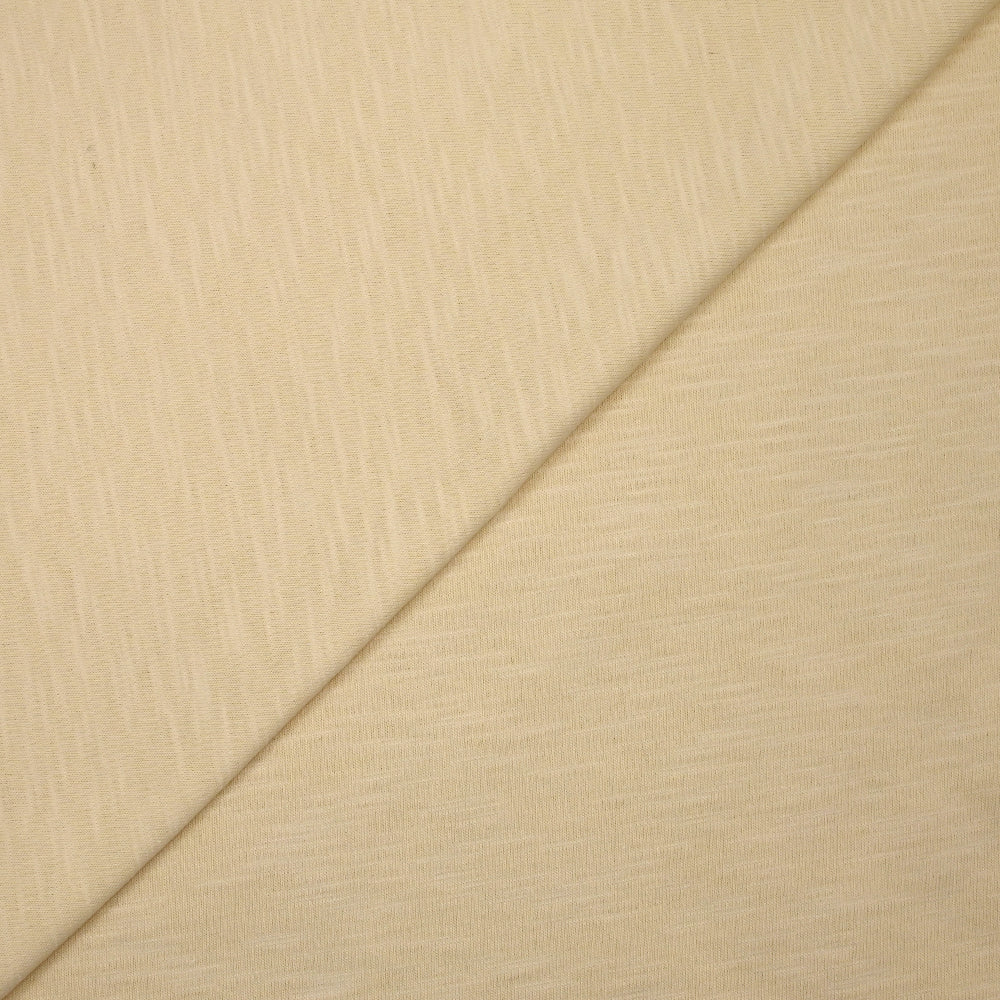 Jersey de coton flammé écru