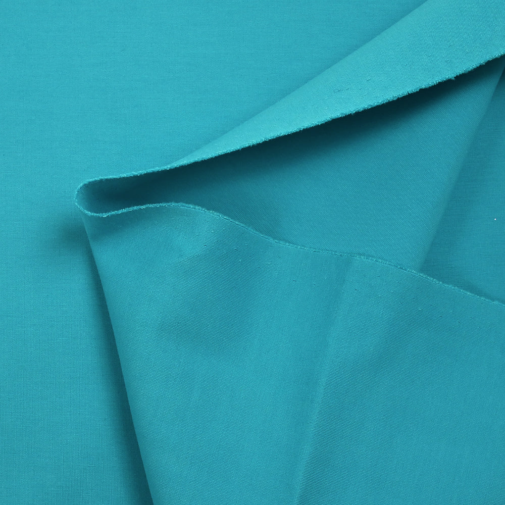 Jersey de coton lourd double face bleu azur - Image 3