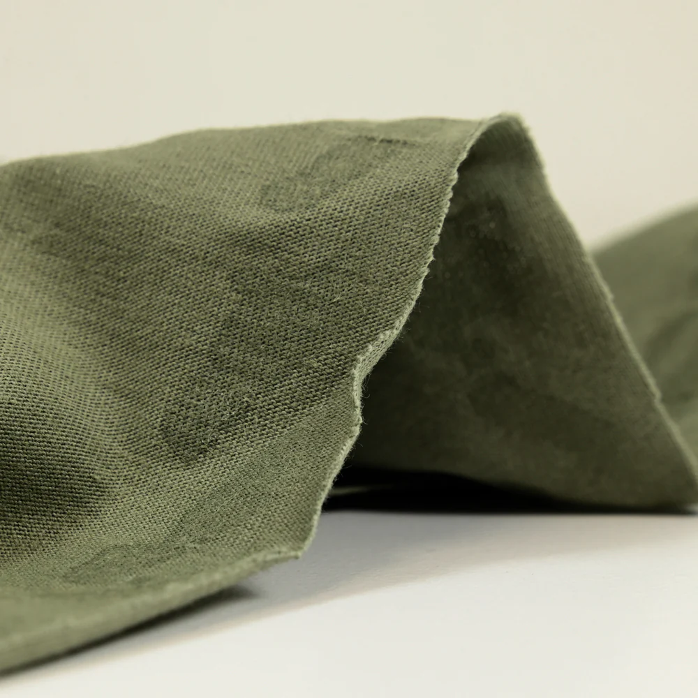 Jersey de coton vert olive - Image 3