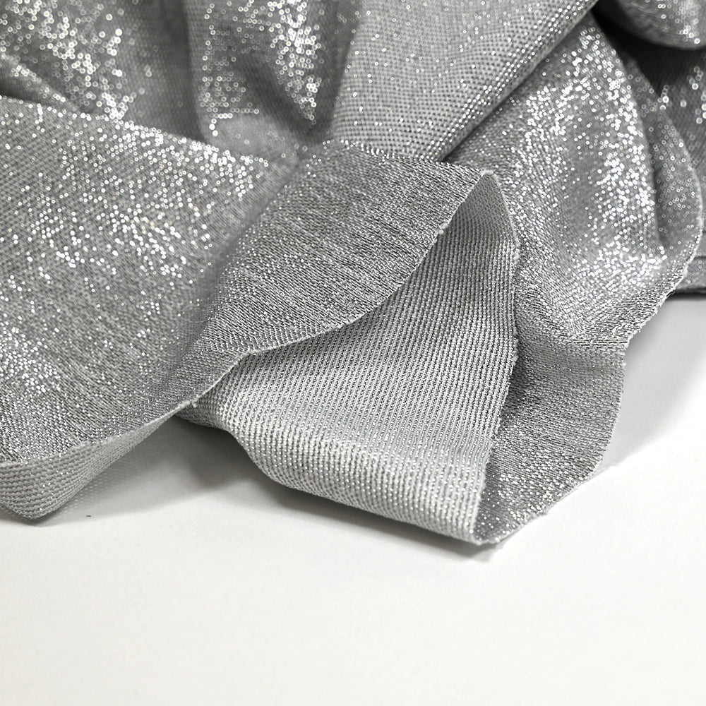 Jersey de polyester irisé gris chiné - Image 5