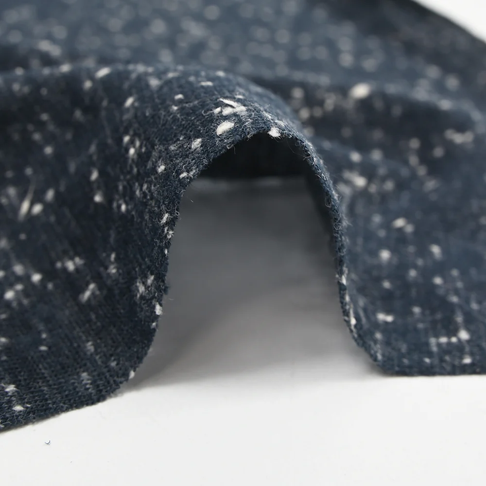 Jersey de polyester moucheté fond marine - Image 4