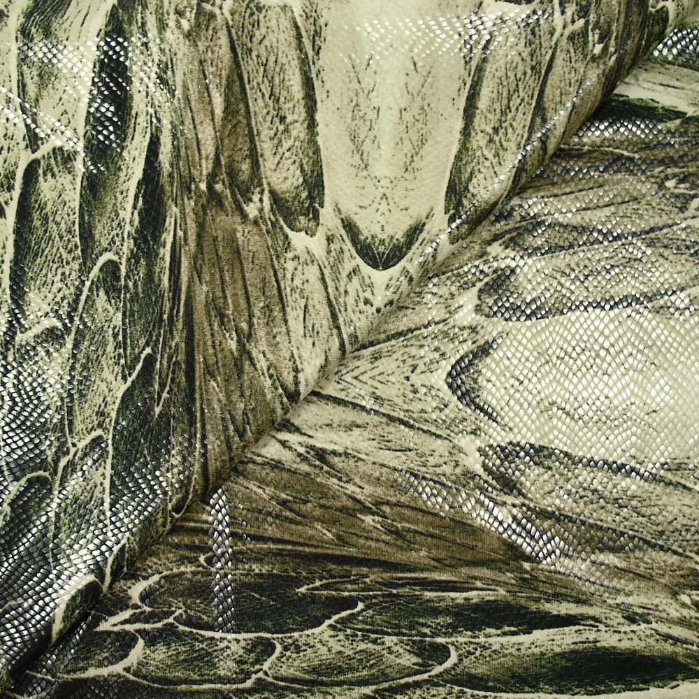 Jersey de polyester python fond vert